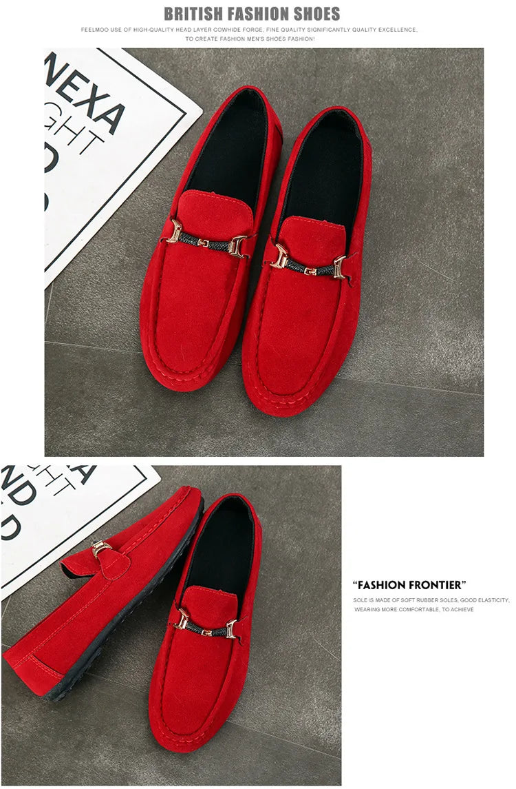 Summer New Trendy Men's Shoes High Quality Soft Loafers Moccasins  Suede Casual Flats Outdoor Light Walking Men's Shoe Zapatos