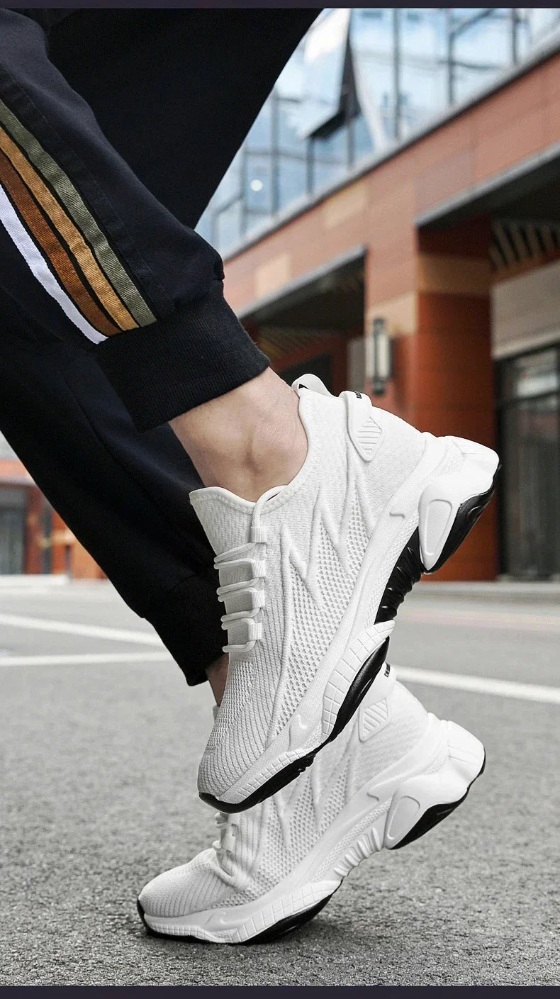 Increasing Men Sneakers Casual Heightening Shoes 8cm Height Increase Shoes for Summer Breathable 6cm Elevator