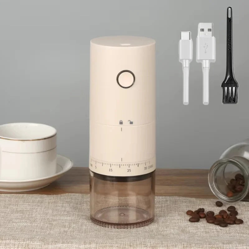 Electric Coffee Grinder 38 Gears Adjustment Ceramic Filter Long Battery Life One-Button Start Bean Grinder