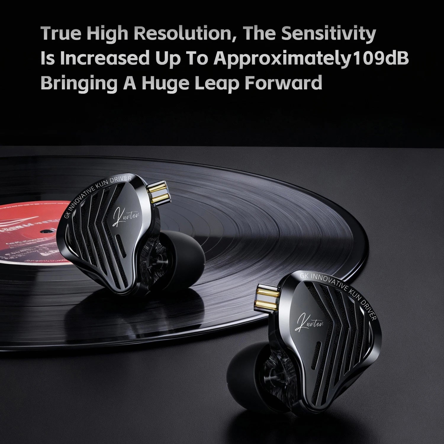 GK KUNTEN Dynamic Drive Headphones HIFI Heavy Bass Earbuds Sports Metal Headphones Detachable Headphones 2PIN KZ Zenith EDX
