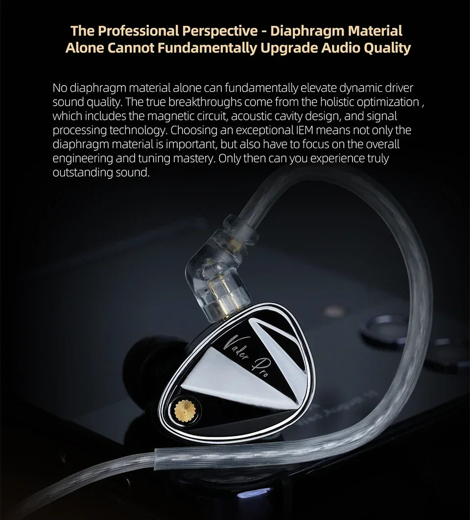 NEW KZ Vader PRO Hifi in Ear Earphones 6-Driver Dynamic Bass Earbuds , Tuned Sound Profies Music Headsets with 2PIN Cable