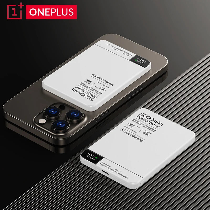 Oneplus 50000mah Magnetic Wireless Power Bank Digital Display Pd 22.5w Fast Charger External Battery For Magsafe For Iphone
