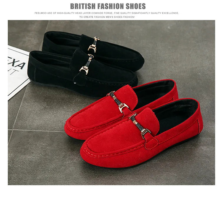Summer New Trendy Men's Shoes High Quality Soft Loafers Moccasins  Suede Casual Flats Outdoor Light Walking Men's Shoe Zapatos