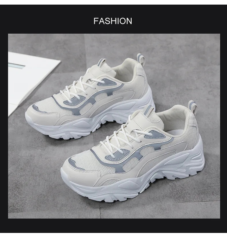 Summer New Thick Sole Sneakers Fashion Lightweight vulcanized shoes Outdoor leisure sports running shoes Women's comfor sandals