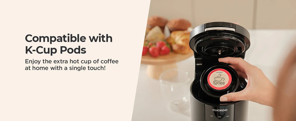Single Serve Coffee Maker for K-Cup Ground Beans & Loose-Leaf Tea, Versatile 3-in-1 Pod Coffee Maker, Small Single Cup Machine w