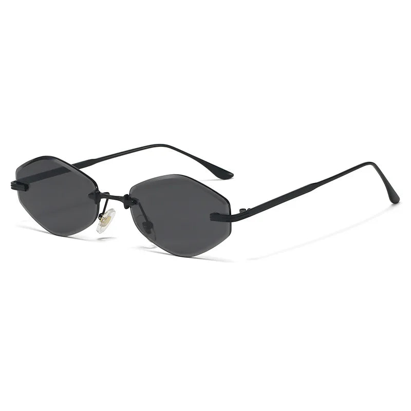 DDDLONG Retro Fashion Rimless Punk Y2k Sunglasses Women Men Sun Glasses Vintage UV400 Outdoor Shades D653