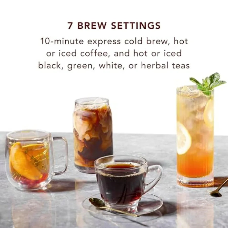 Intelligent Coffee Maker Cold Brew Tea Brewer Stainless Steel Black High-Efficiency Brewing Precision Temperature Control