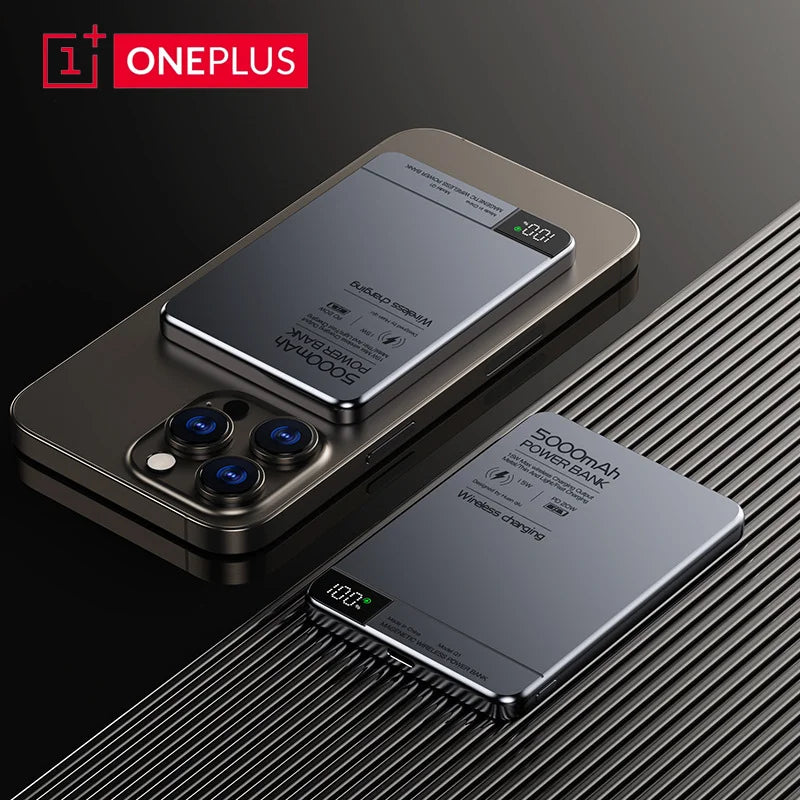 Oneplus 50000mah Magnetic Wireless Power Bank Digital Display Pd 22.5w Fast Charger External Battery For Magsafe For Iphone
