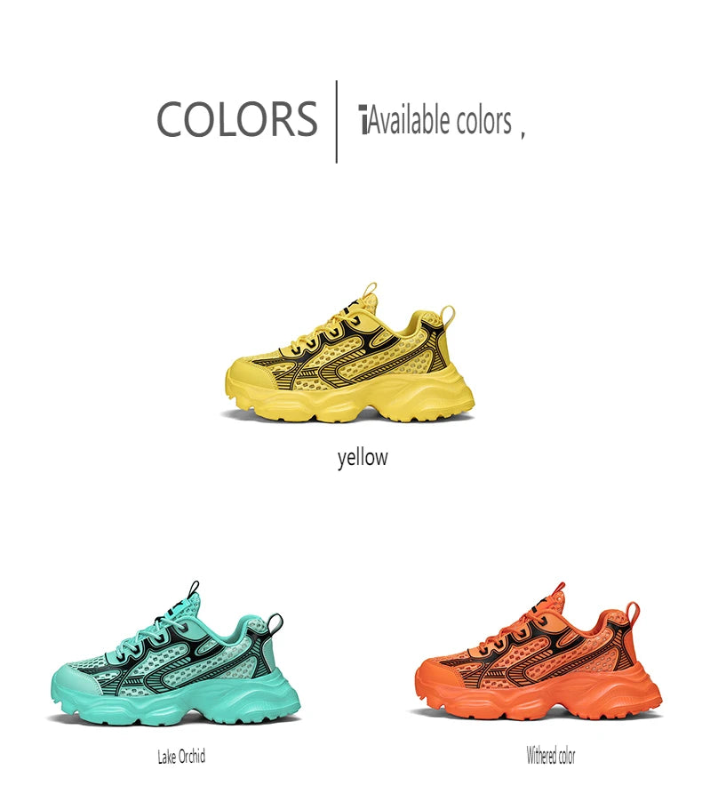 New Breathable Mesh Sports Shoes for Men in Summer, Trendy and Versatile Thick-soled Casual Running Shoes