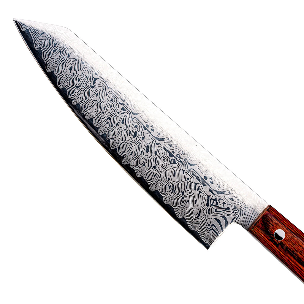 DamascusPattern Chef Knife Kitchen Knives Pattern Sharp Japanese Santoku Knife Cleaver Slicing Knife Solid Wood Handle Cuchillos