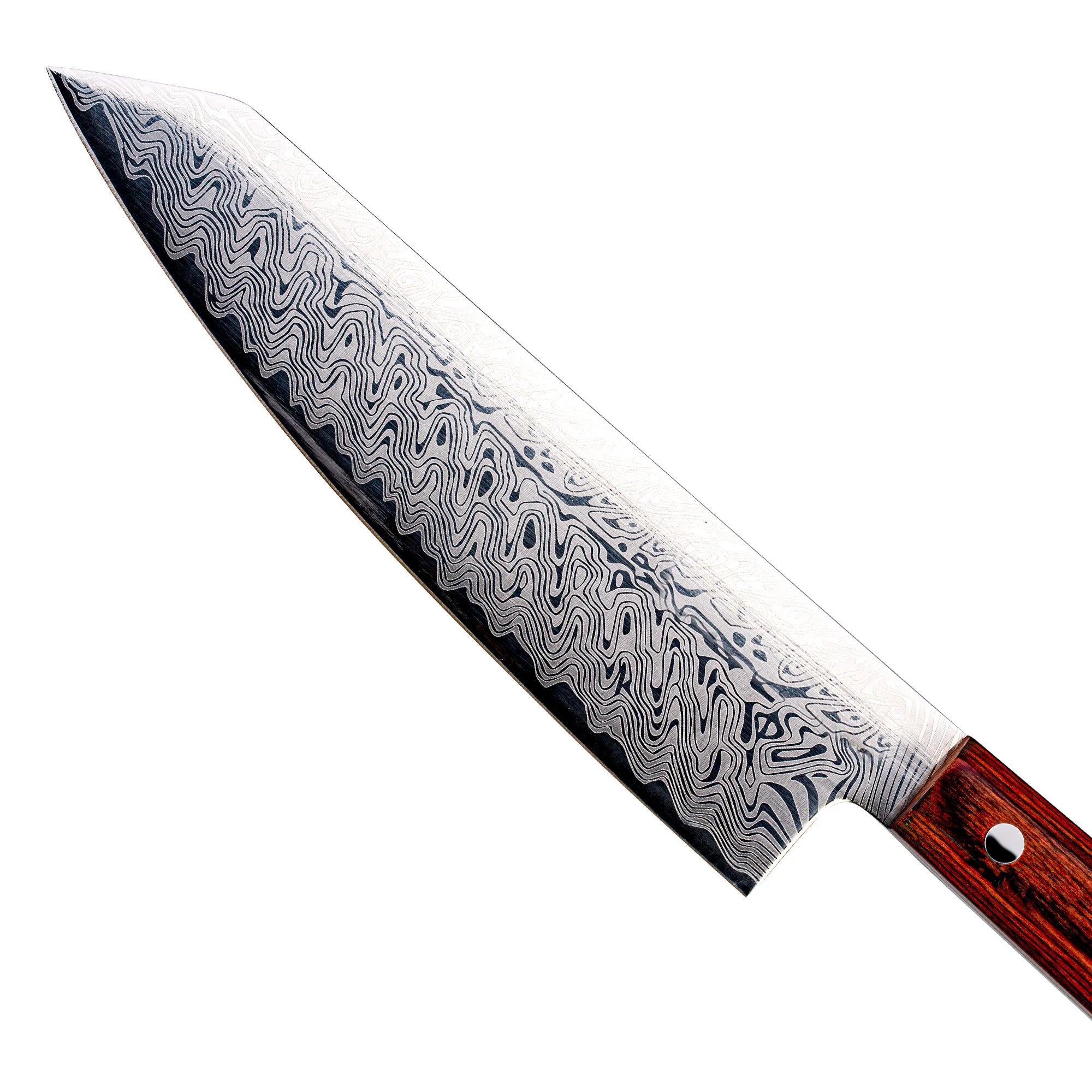 DamascusPattern Chef Knife Kitchen Knives Pattern Sharp Japanese Santoku Knife Cleaver Slicing Knife Solid Wood Handle Cuchillos