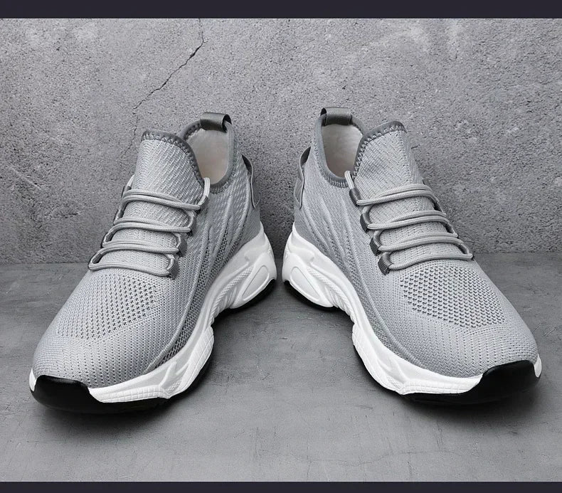 Increasing Men Sneakers Casual Heightening Shoes 8cm Height Increase Shoes for Summer Breathable 6cm Elevator