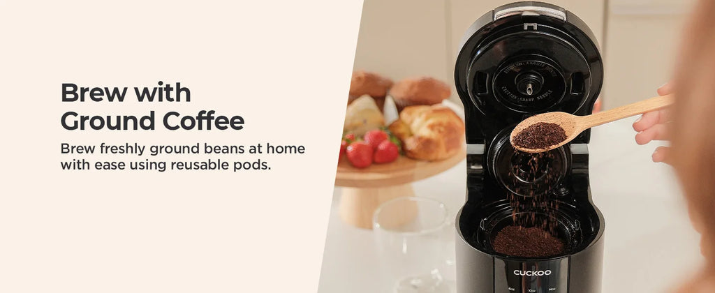 Single Serve Coffee Maker for K-Cup Ground Beans & Loose-Leaf Tea, Versatile 3-in-1 Pod Coffee Maker, Small Single Cup Machine w