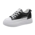 Womens 2026 Spring Summer White Platform Sneakers Inner Height Increasing Thick Sole Casual Breathable Sport Walking Shoes