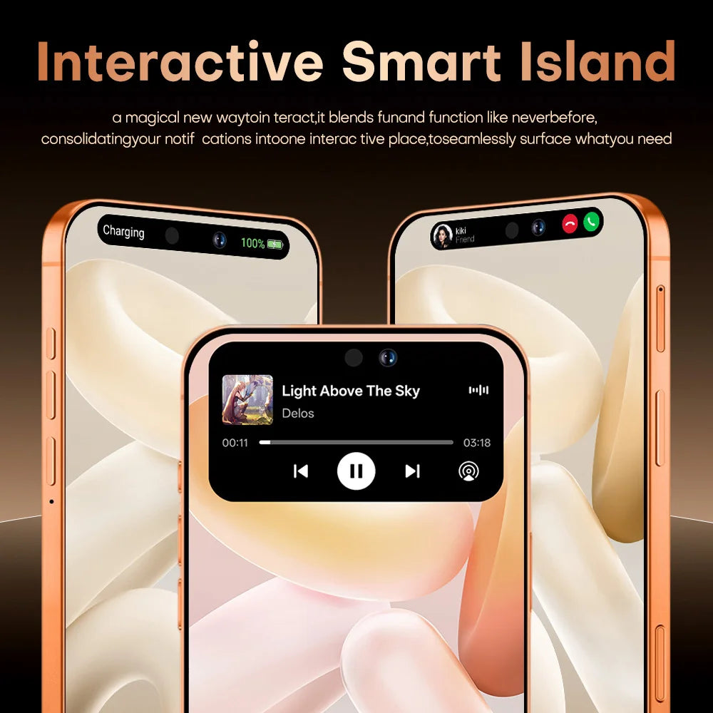 2026 NEW i17 Pro Max 5G Dual Card 8000mAh Battery 7.3HD Global Edition Original Cheap Smart Android Facial Recognition Function