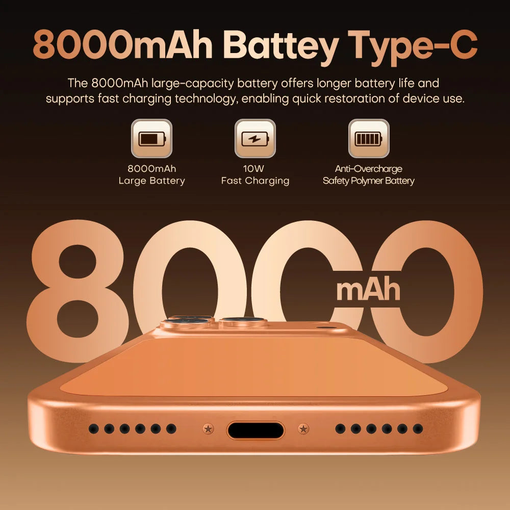 2026 NEW i17 Pro Max 5G Dual Card 8000mAh Battery 7.3HD Global Edition Original Cheap Smart Android Facial Recognition Function