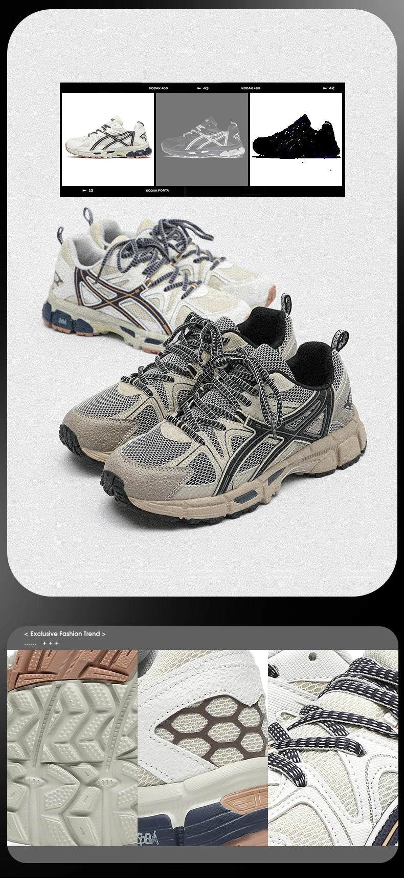 Vintage Trend Arthur Versatile Running Shoes Men's Summer Mesh Breathable Cushioning Lightweight Casual Sneakers