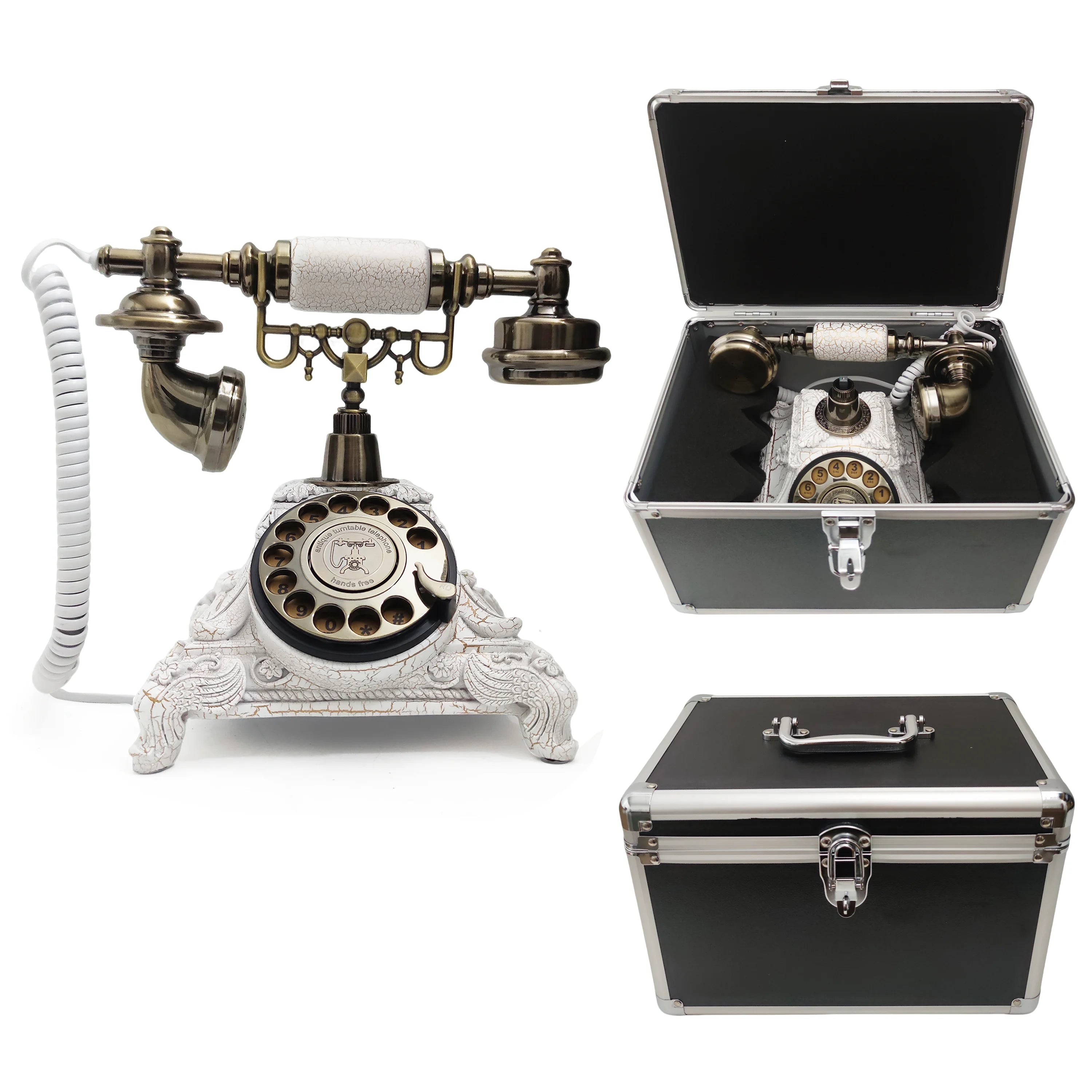 Audio Antique Guestbook Phone Retro Rotary Style Audio Message Guest Book Phone Voice Recorder Vintage Phone For Wedding Party