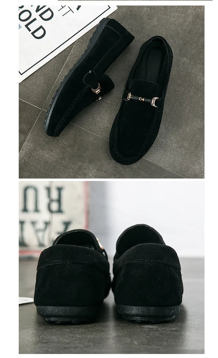 Summer New Trendy Men's Shoes High Quality Soft Loafers Moccasins  Suede Casual Flats Outdoor Light Walking Men's Shoe Zapatos