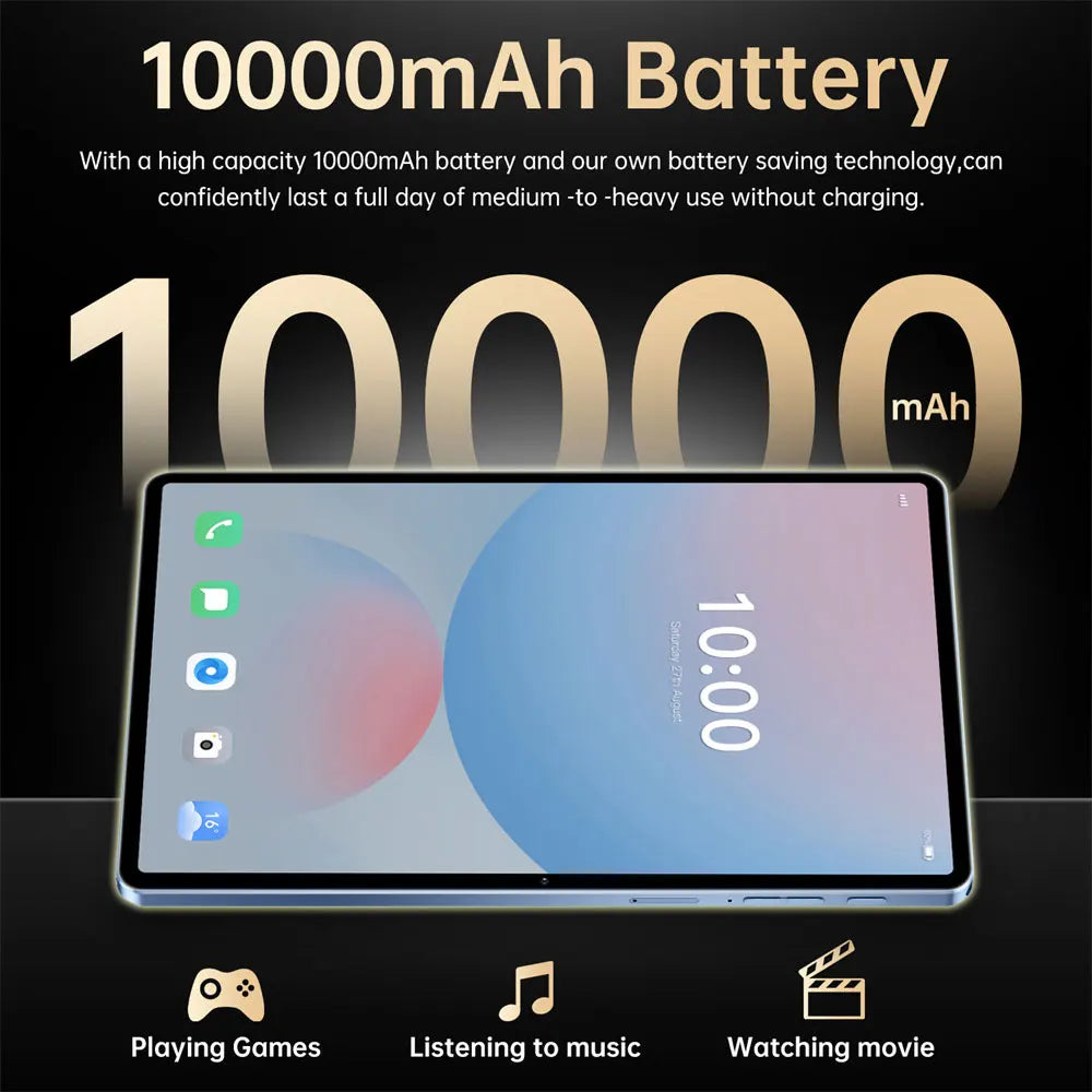 Pad 25 Pro Tablets High-end Original 10.1" Android 15 Tablet PC Kids Children's Global Version 5G Dual SIM WiFi GPS 22GB+2TB Tab