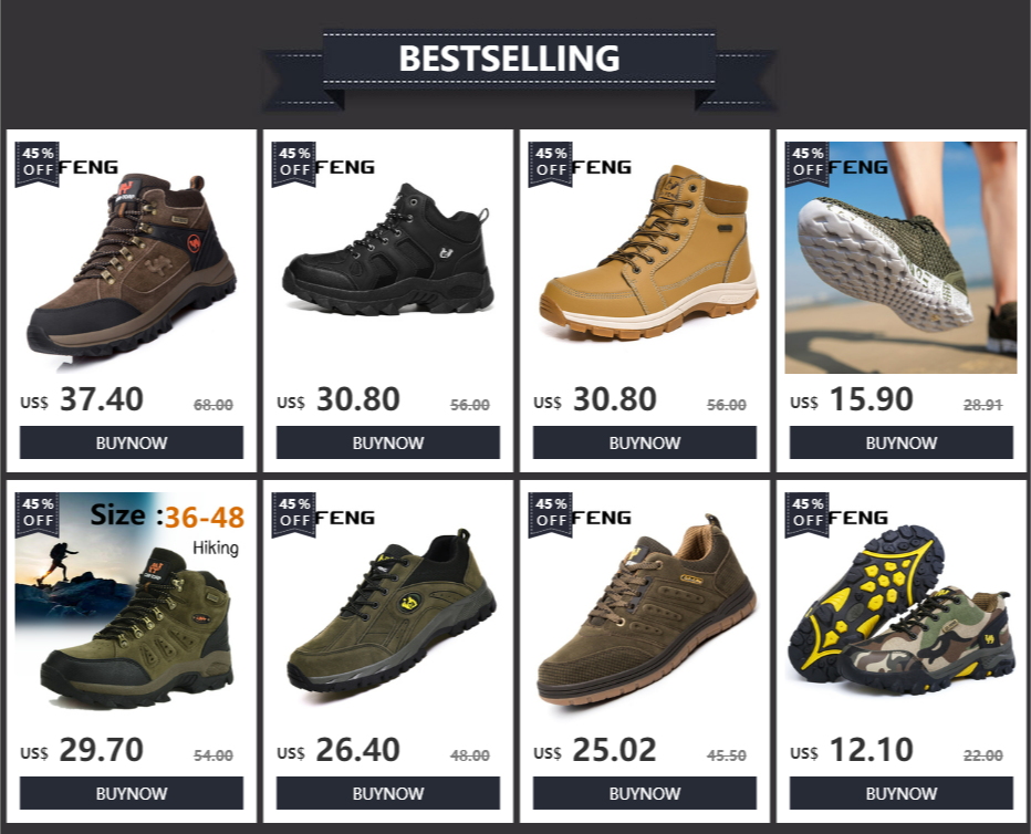 Outdoor Classic Casual Shoes Men Popular Fashion Hiking Climbing Shoes Trekking Footwear Male Footwear Dress Shoes Designer