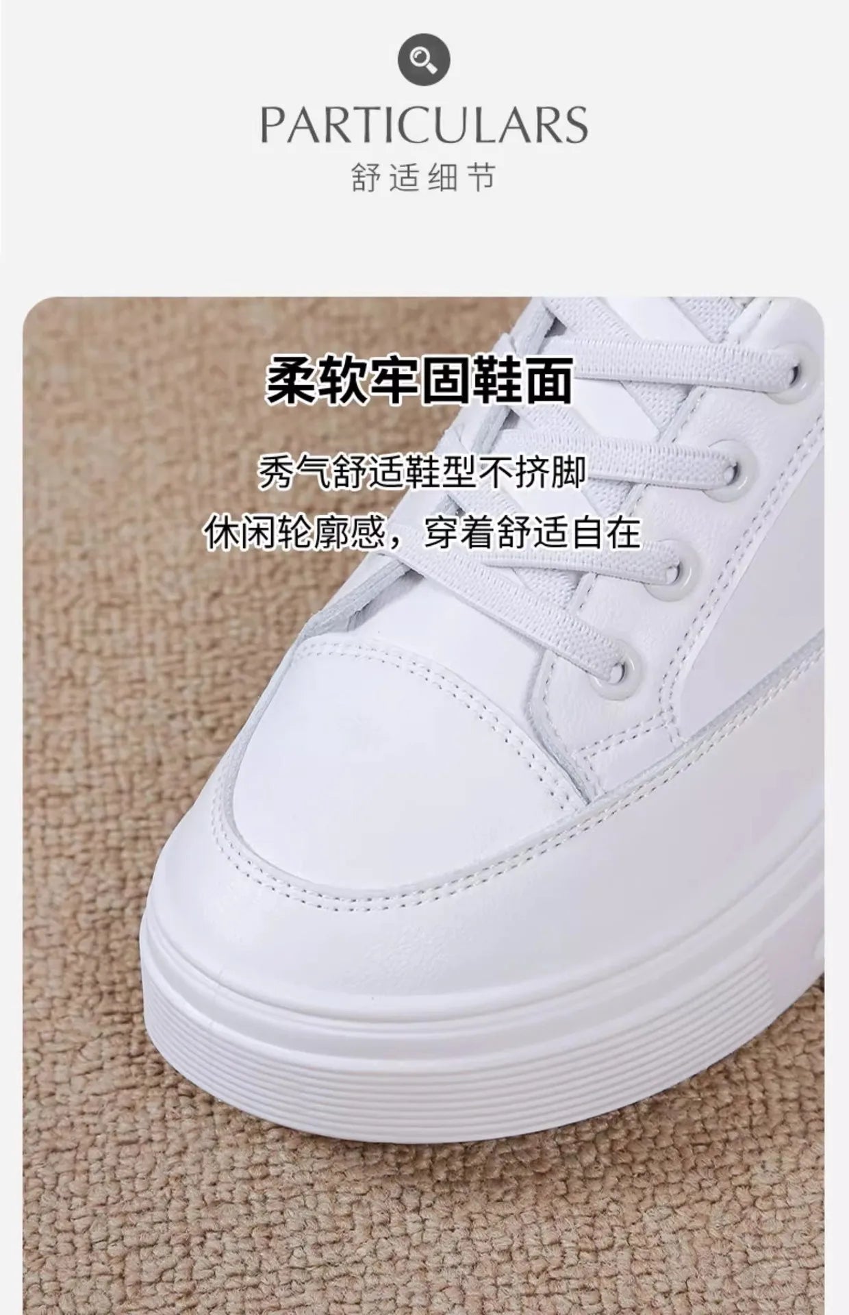 Womens 2026 Spring Summer White Platform Sneakers Inner Height Increasing Thick Sole Casual Breathable Sport Walking Shoes