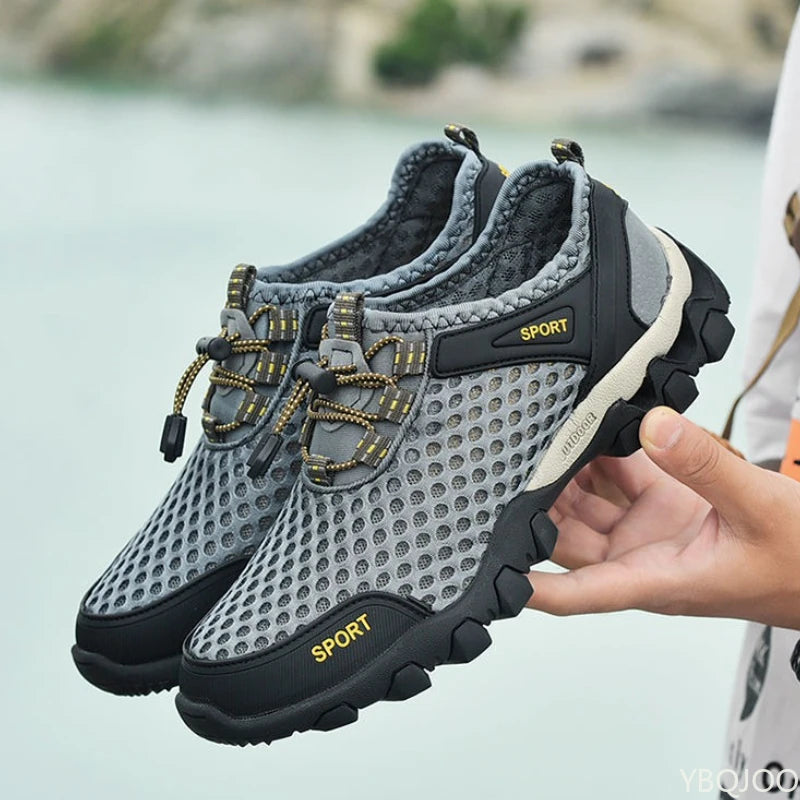 Summer Fashion Breathable Water Wading Men's Shoes Sports and Leisure Running Trend Flat Bottomed Mountaineering Sports Shoes