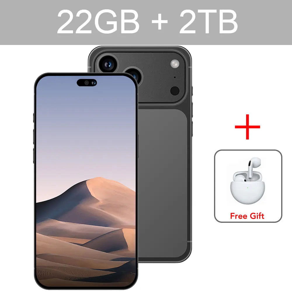 2026 NEW i17 Pro Max 5G Dual Card 8000mAh Battery 7.3HD Global Edition Original Cheap Smart Android Facial Recognition Function