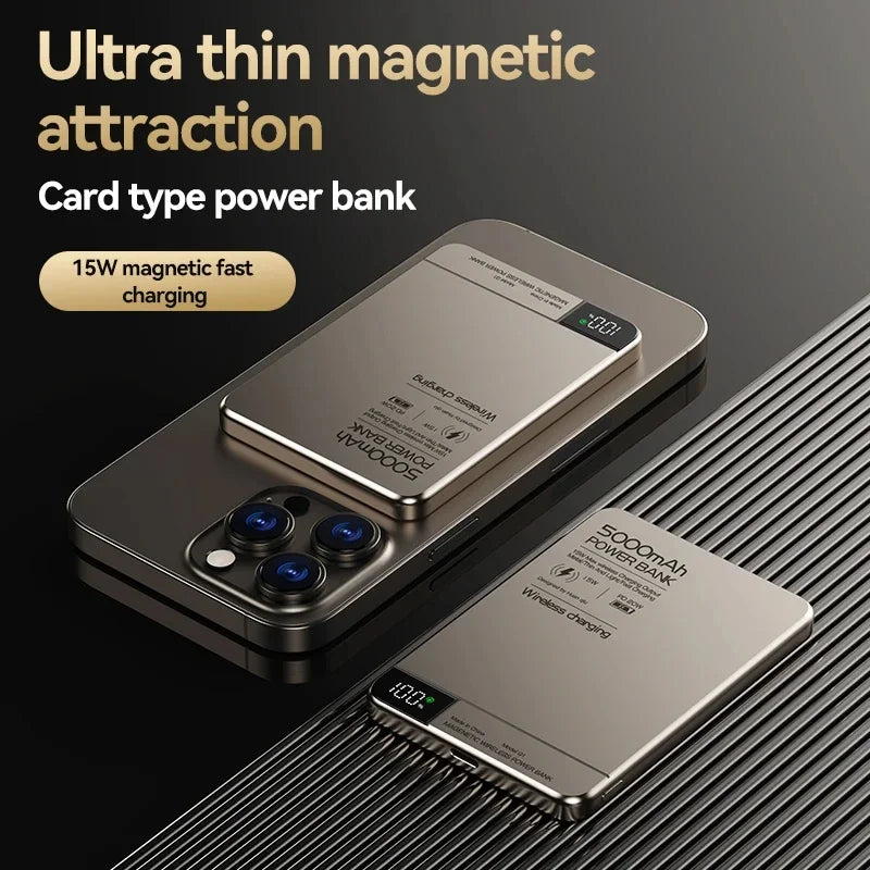 Oneplus 50000mah Magnetic Wireless Power Bank Digital Display Pd 22.5w Fast Charger External Battery For Magsafe For Iphone