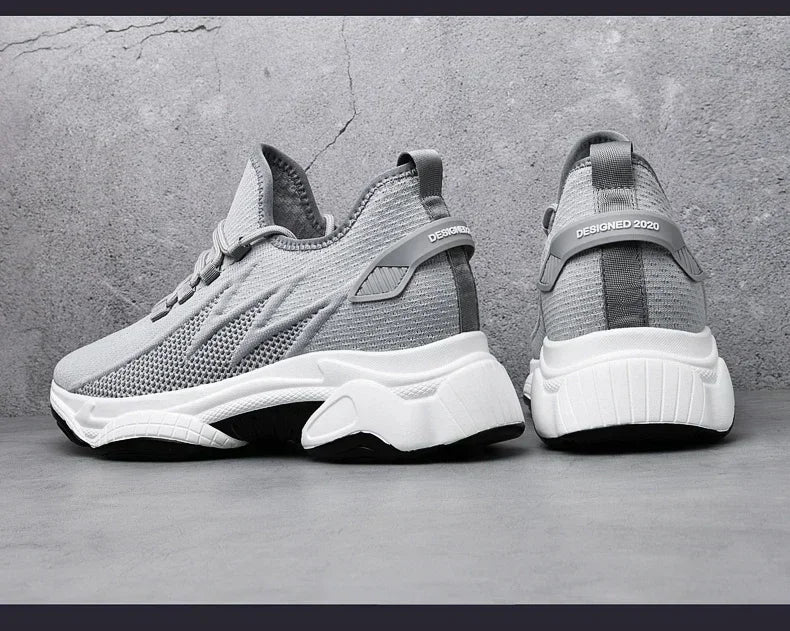 Increasing Men Sneakers Casual Heightening Shoes 8cm Height Increase Shoes for Summer Breathable 6cm Elevator