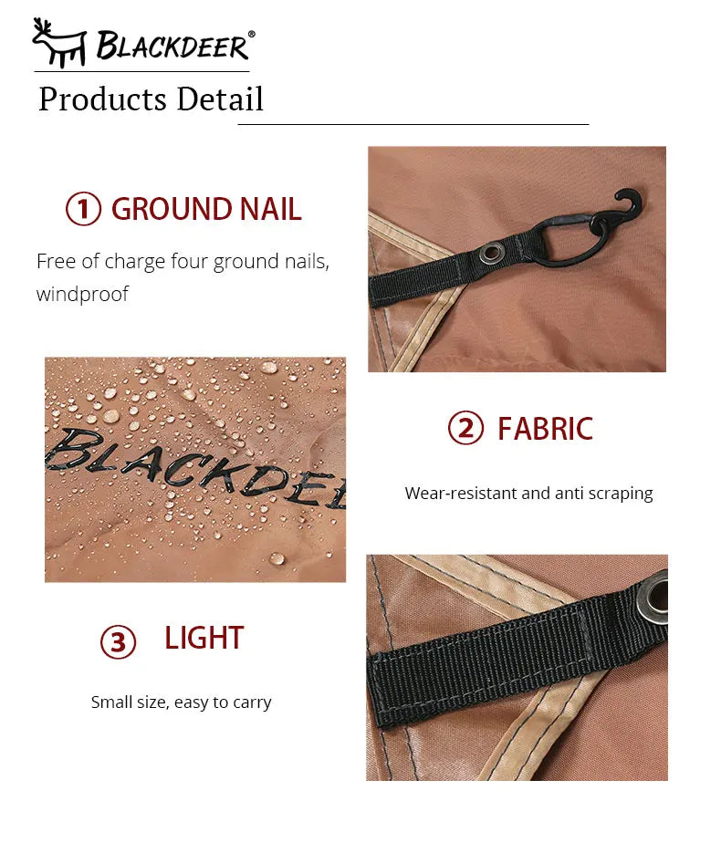 BLACKDEER Camping Wear-resistant tent Mat Ultralight Footprint Waterproof nylon Picnic Beach Blanket Camping Outdoor Tent Tarp