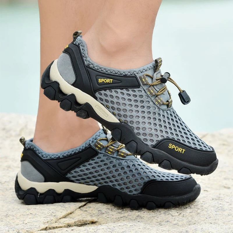 Summer Fashion Breathable Water Wading Men's Shoes Sports and Leisure Running Trend Flat Bottomed Mountaineering Sports Shoes