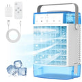 Portable Air Conditioners 1000ml Portable AC Unit with Remote Control Powerful 3 Speeds 7 Colors LED Evaporative Air Cooler wit