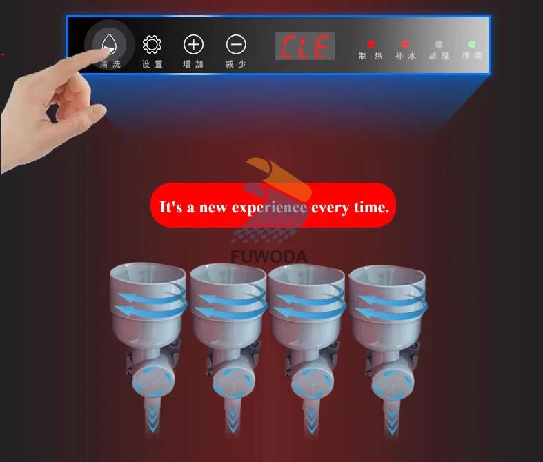 Electric 4-Flavor Hot Coffee Machine Instant Milk Tea Drink Maker Machine Four Flavors Beverage Coffee Machine Caffetteria