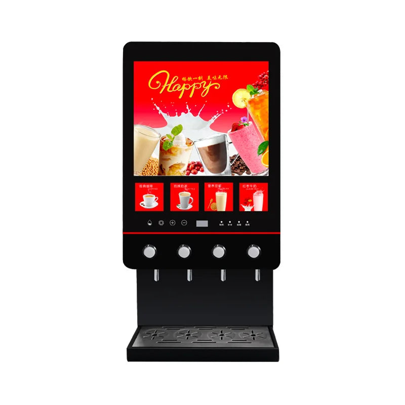 Electric 4-Flavor Hot Coffee Machine Instant Milk Tea Drink Maker Machine Four Flavors Beverage Coffee Machine Caffetteria