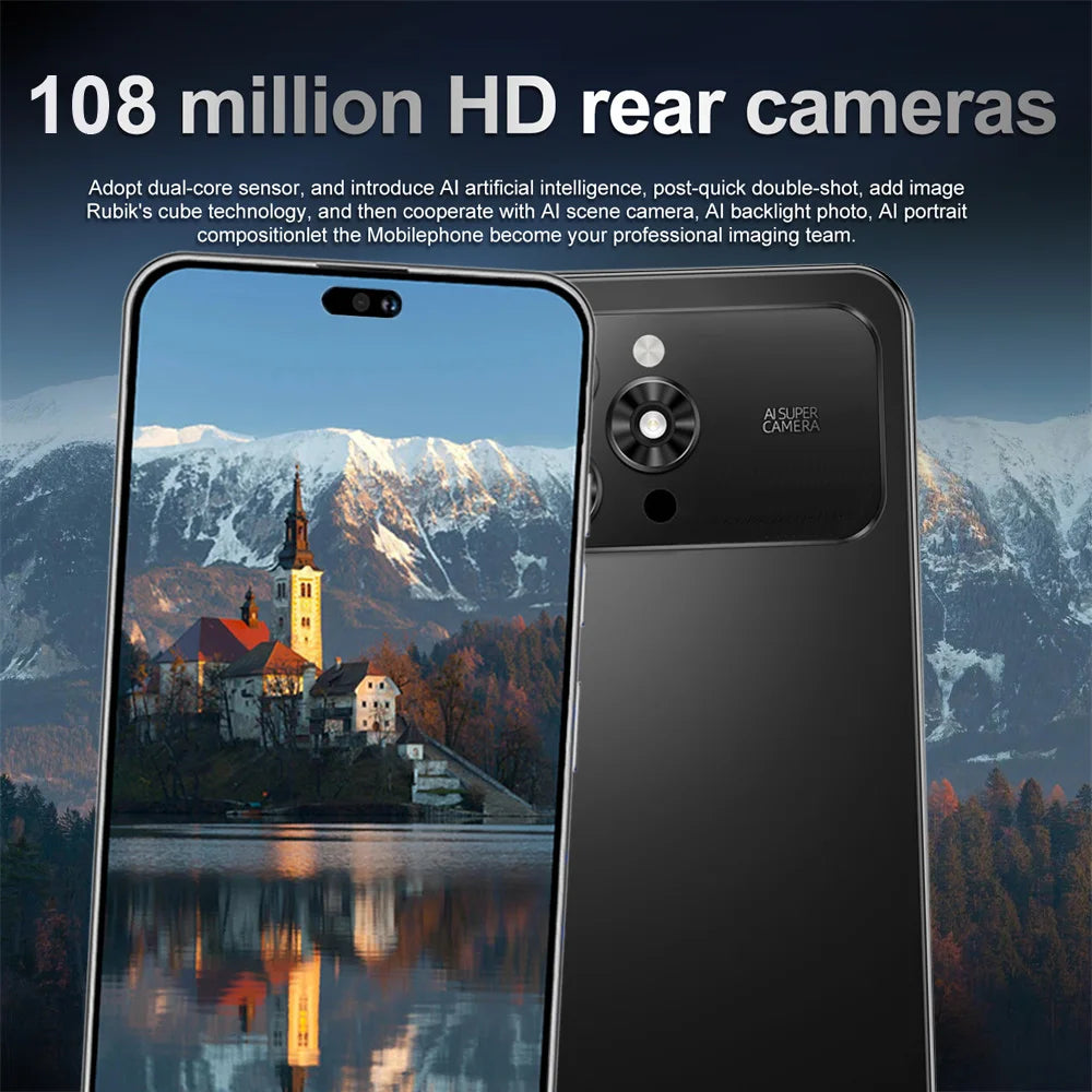 2026 NEW i17 Pro Max 5G Dual Card 8000mAh Battery 7.3HD Global Edition Original Cheap Smart Android Facial Recognition Function