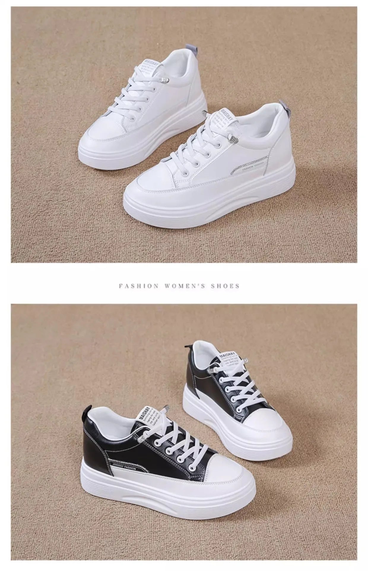 Womens 2026 Spring Summer White Platform Sneakers Inner Height Increasing Thick Sole Casual Breathable Sport Walking Shoes