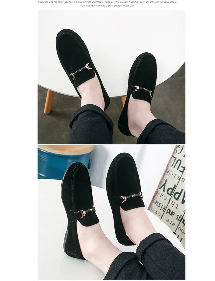 Summer New Trendy Men's Shoes High Quality Soft Loafers Moccasins  Suede Casual Flats Outdoor Light Walking Men's Shoe Zapatos