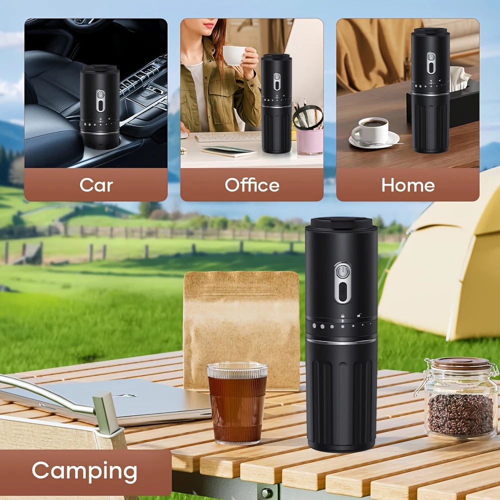 Wireless Electric Portable Espresso Coffee Machine for Car & Home Camping Coffee Maker 3-in-1 Capsule Powder Travel Coffee Maker