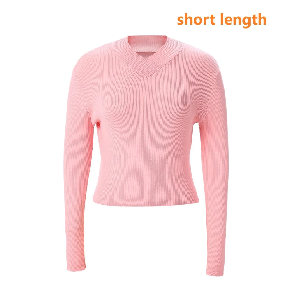 Spring and Summer Women Pink Pattern Satin Slip Dress Knitting V-neck Sweater Sweet Style Clothing