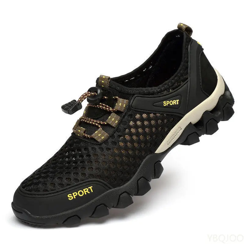 Summer Fashion Breathable Water Wading Men's Shoes Sports and Leisure Running Trend Flat Bottomed Mountaineering Sports Shoes