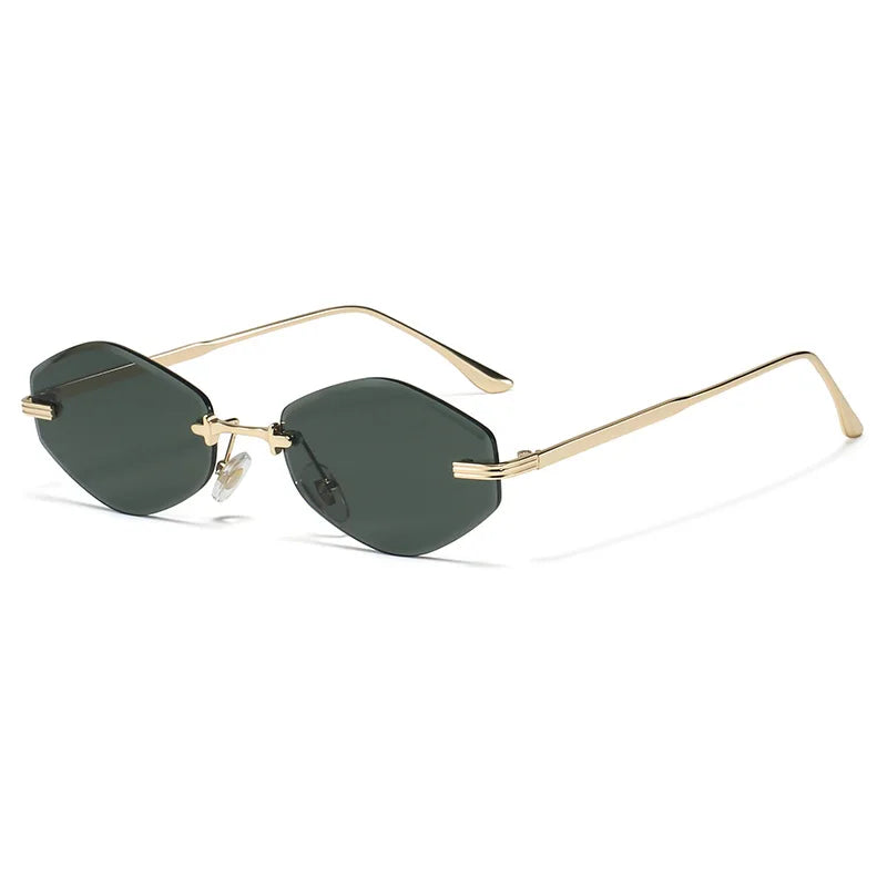 DDDLONG Retro Fashion Rimless Punk Y2k Sunglasses Women Men Sun Glasses Vintage UV400 Outdoor Shades D653
