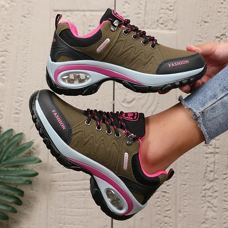 New Vulcanized Women's Shoes Fashionable Luxurious Design Breathable Platform Shoes Comfortable Outdoor Hiking Women's Sneakers