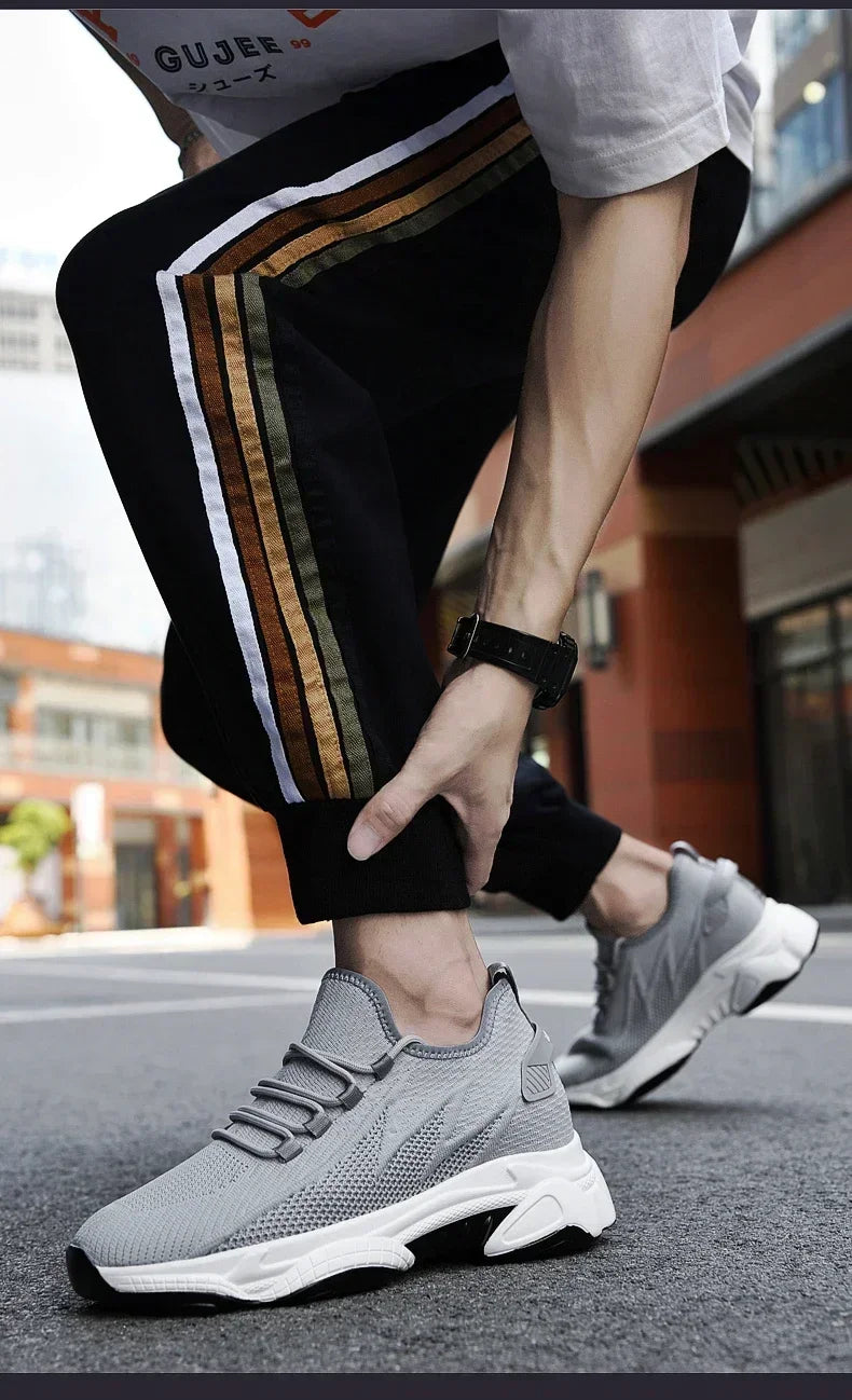 Increasing Men Sneakers Casual Heightening Shoes 8cm Height Increase Shoes for Summer Breathable 6cm Elevator