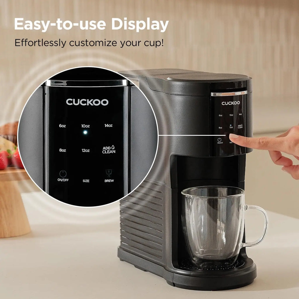 Single Serve Coffee Maker for K-Cup Ground Beans & Loose-Leaf Tea, Versatile 3-in-1 Pod Coffee Maker, Small Single Cup Machine w