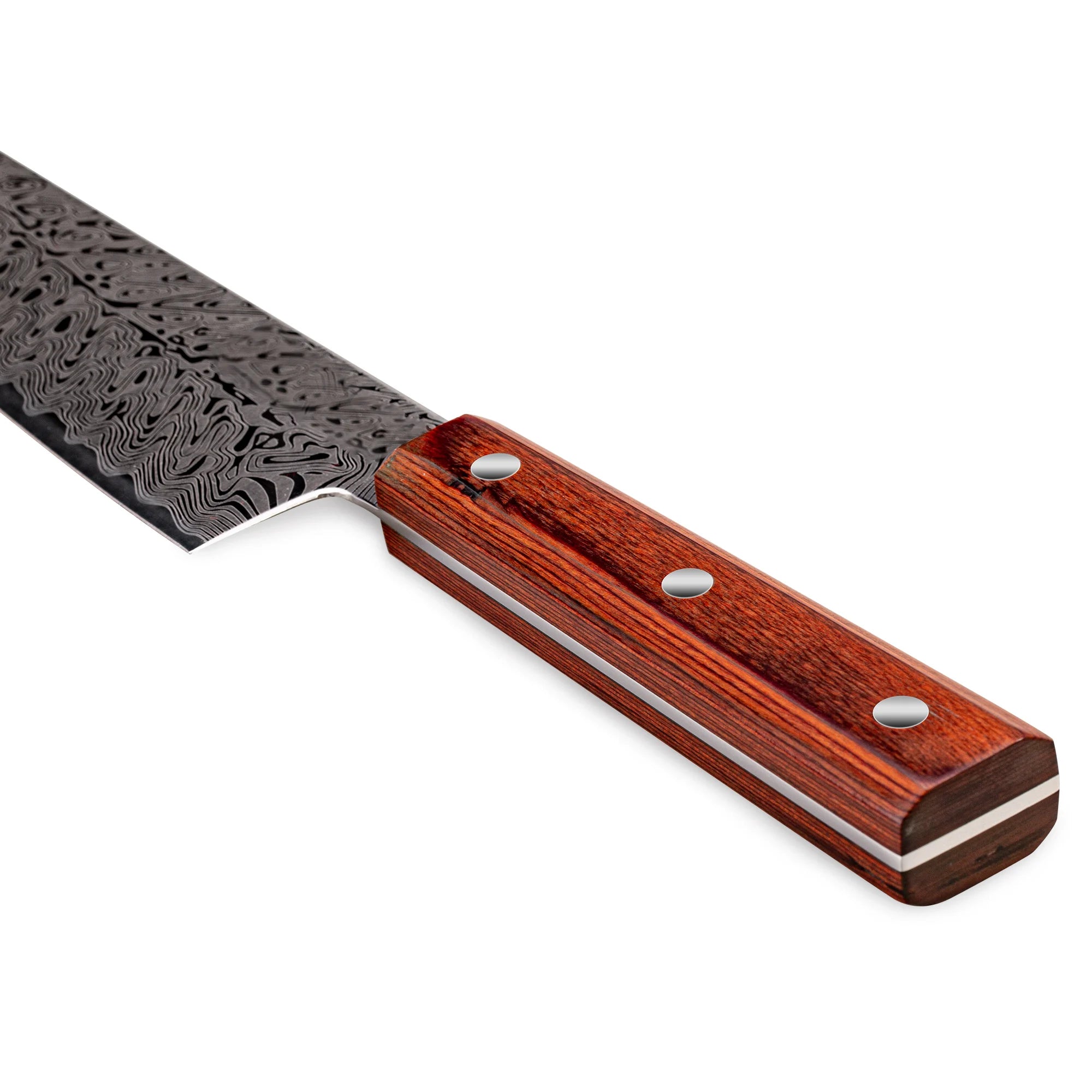 DamascusPattern Chef Knife Kitchen Knives Pattern Sharp Japanese Santoku Knife Cleaver Slicing Knife Solid Wood Handle Cuchillos
