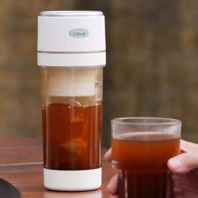 Portable Coffee Maker Cold Brew Cup American Flower Tea Automatic Extraction Office Outdoor Multi Mode Dual Pump Wireless