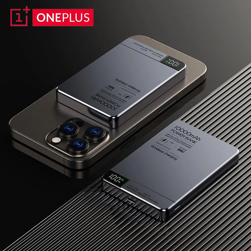Oneplus 50000mah Magnetic Wireless Power Bank Digital Display Pd 22.5w Fast Charger External Battery For Magsafe For Iphone
