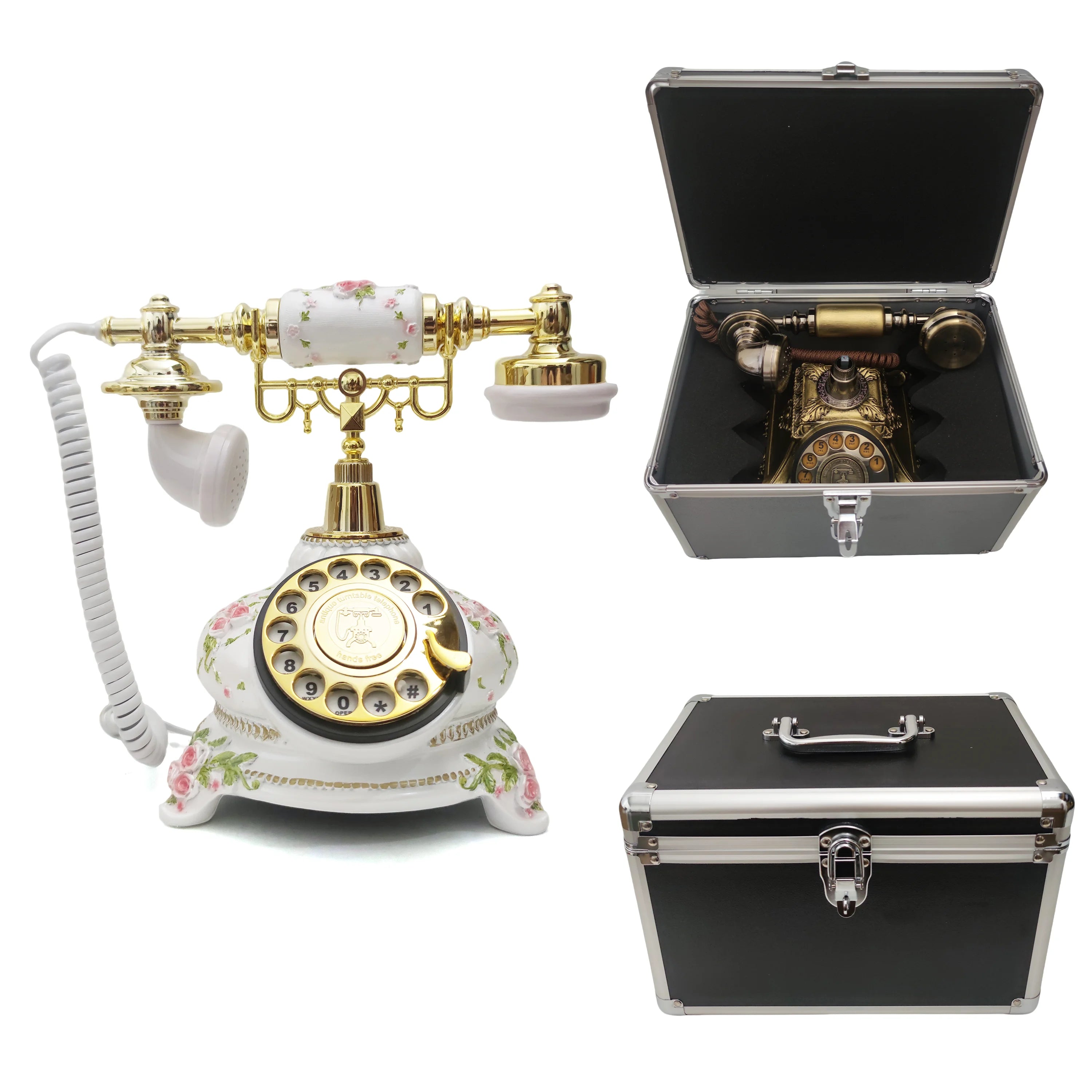 Audio Antique Guestbook Phone Retro Rotary Style Audio Message Guest Book Phone Voice Recorder Vintage Phone For Wedding Party