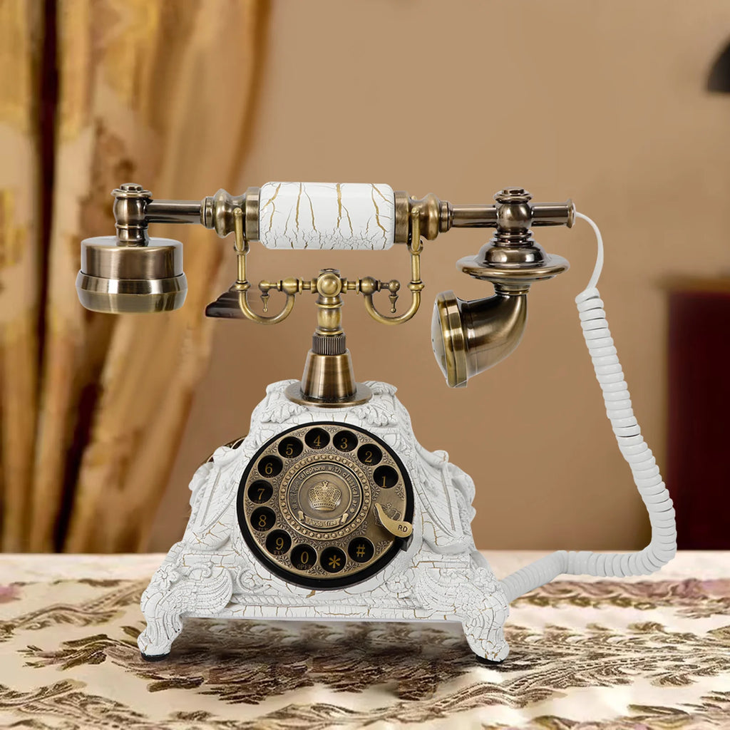 European Retro Desk Phone Old-Fashioned Landline Telephone 18*22 cm Suitable for Hotels, Bars, Offices, Galleries